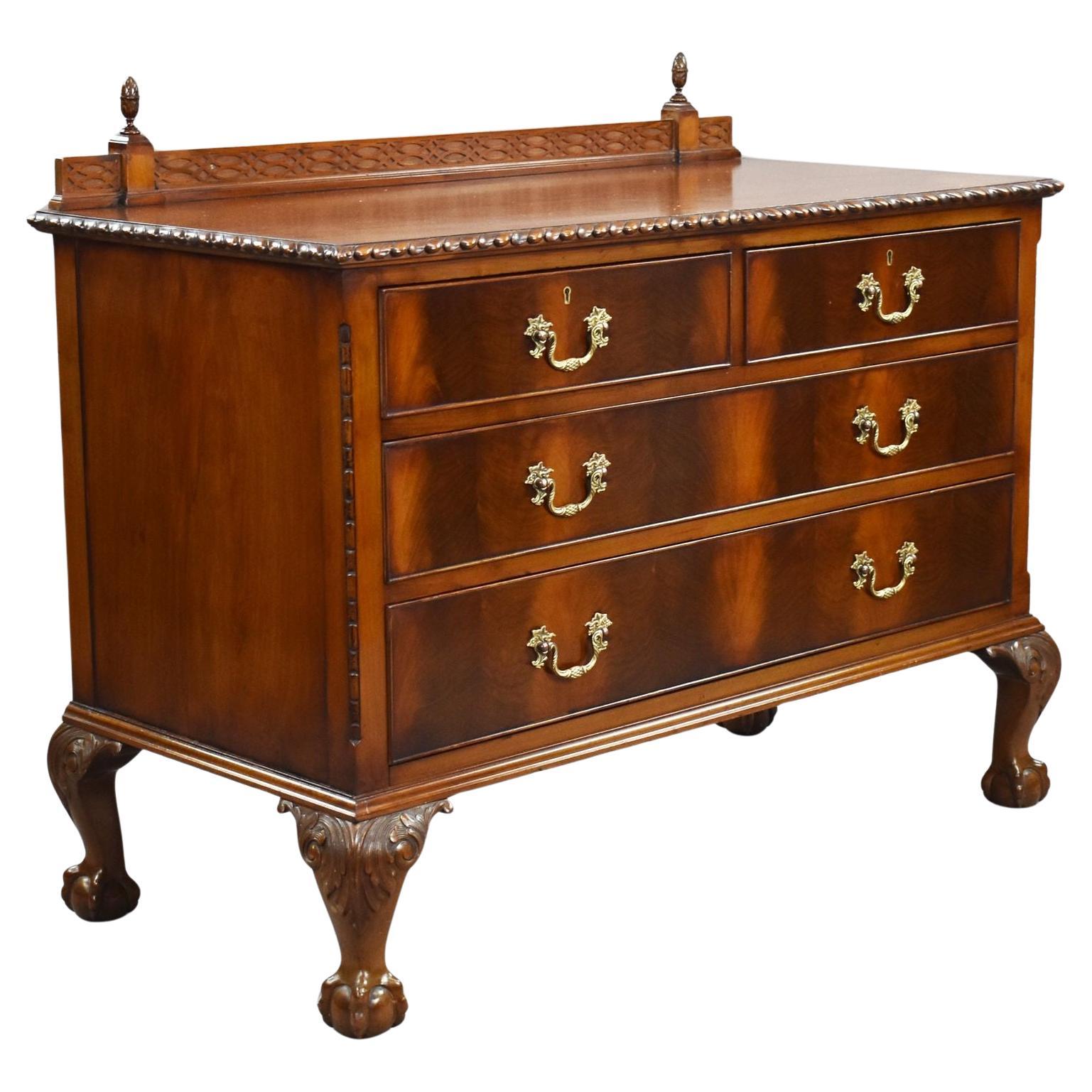 Edwardian Flame Mahogany Chest of Drawers