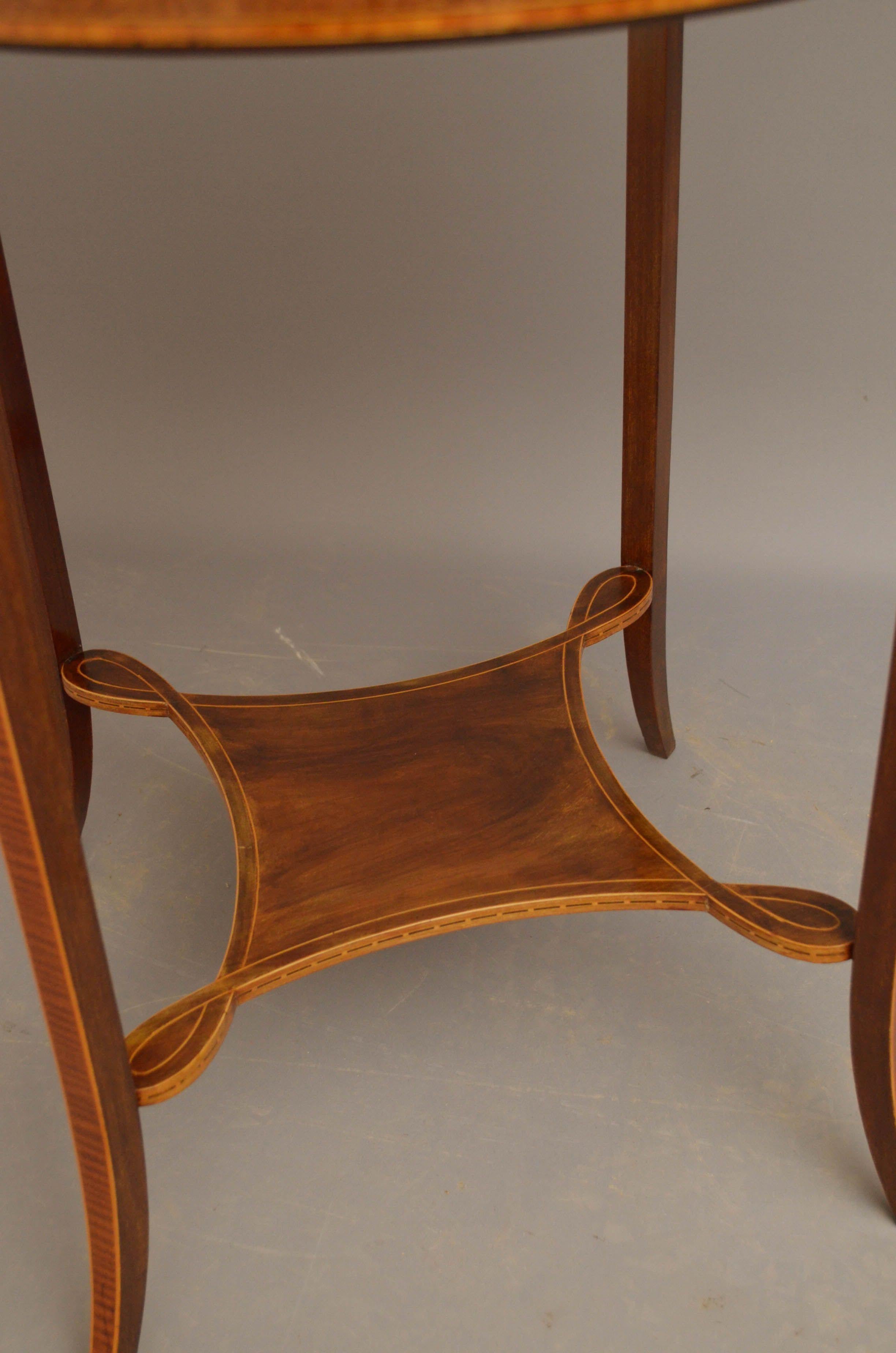 Mesa eduardiana de caoba flameada 5