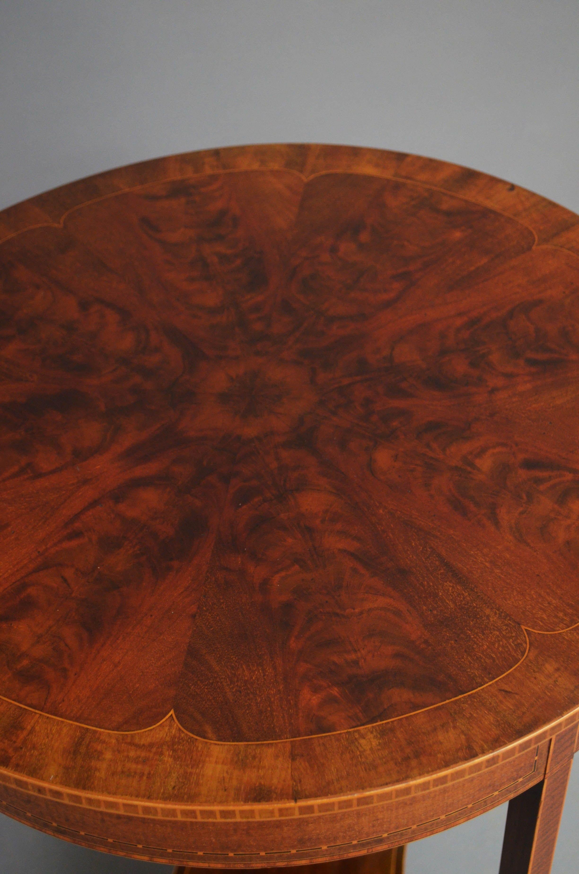 Edwardian Flamed Mahogany Table For Sale 1