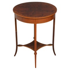 Mesa eduardiana de caoba flameada