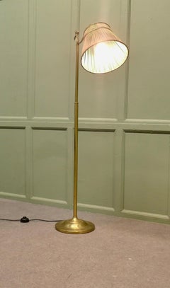 Edwardian Floor Standing, Swivel, Angle Reading Lamp