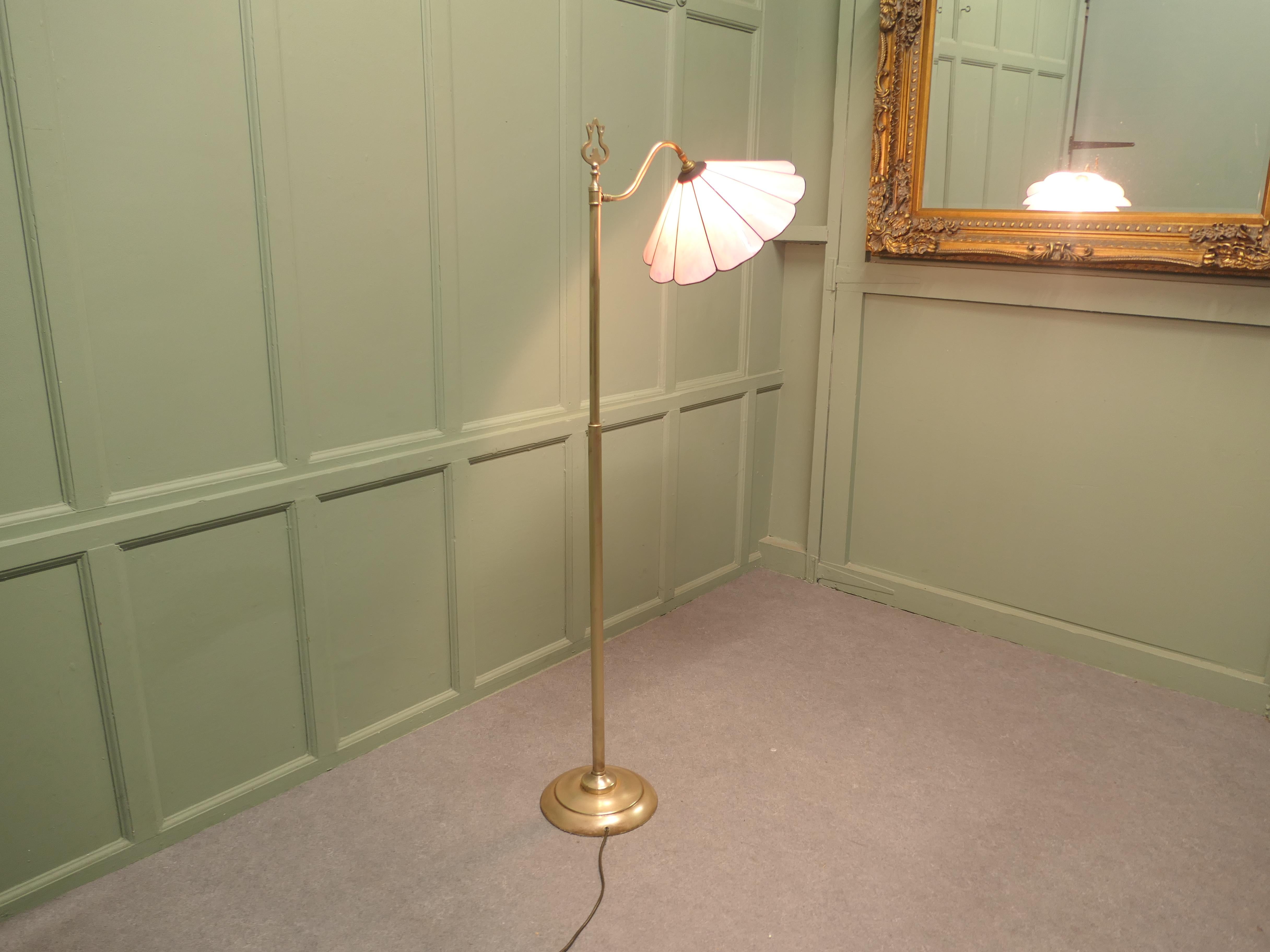 Edwardian Floor Standing, Swivel, Angle Reading Lamp For Sale 2