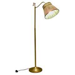 Edwardian Floor Standing, Swivel, Angle Reading Lamp