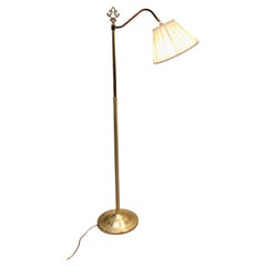 Edwardian Floor Standing, Swivel, Angle Reading Lamp