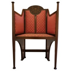 Edwardian Floral Inlay Side or Armchair
