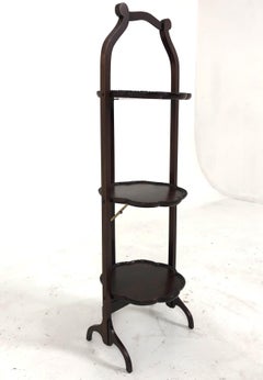 Edwardian Folding Walnut Cake Stand, Planter, Scotland 1930, H797