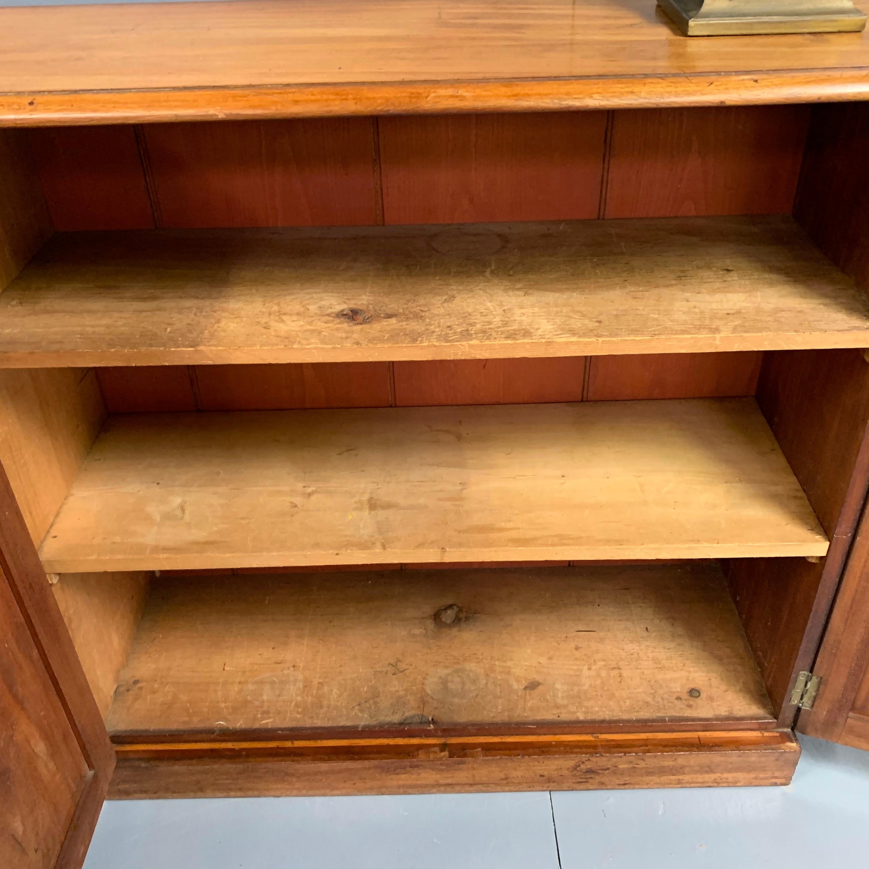 Edwardian Four-Door Pale Mahogany Low Bookcase, circa 1900 6