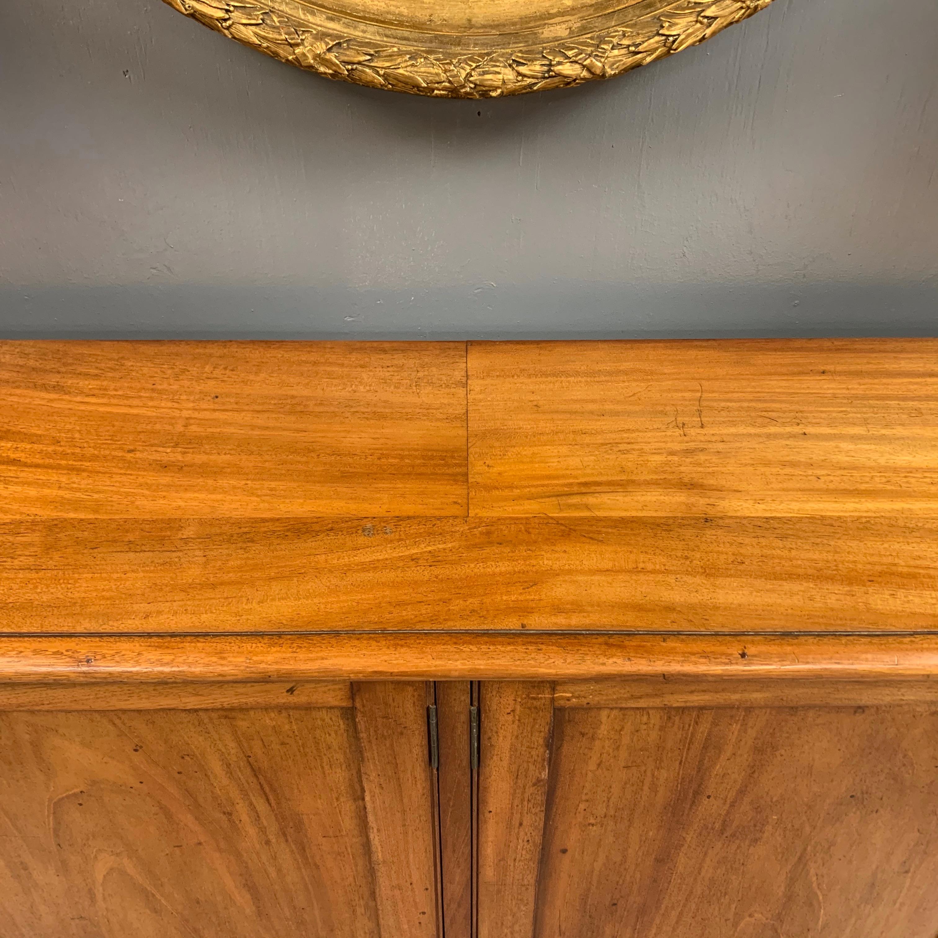 Edwardian Four-Door Pale Mahogany Low Bookcase, circa 1900 3