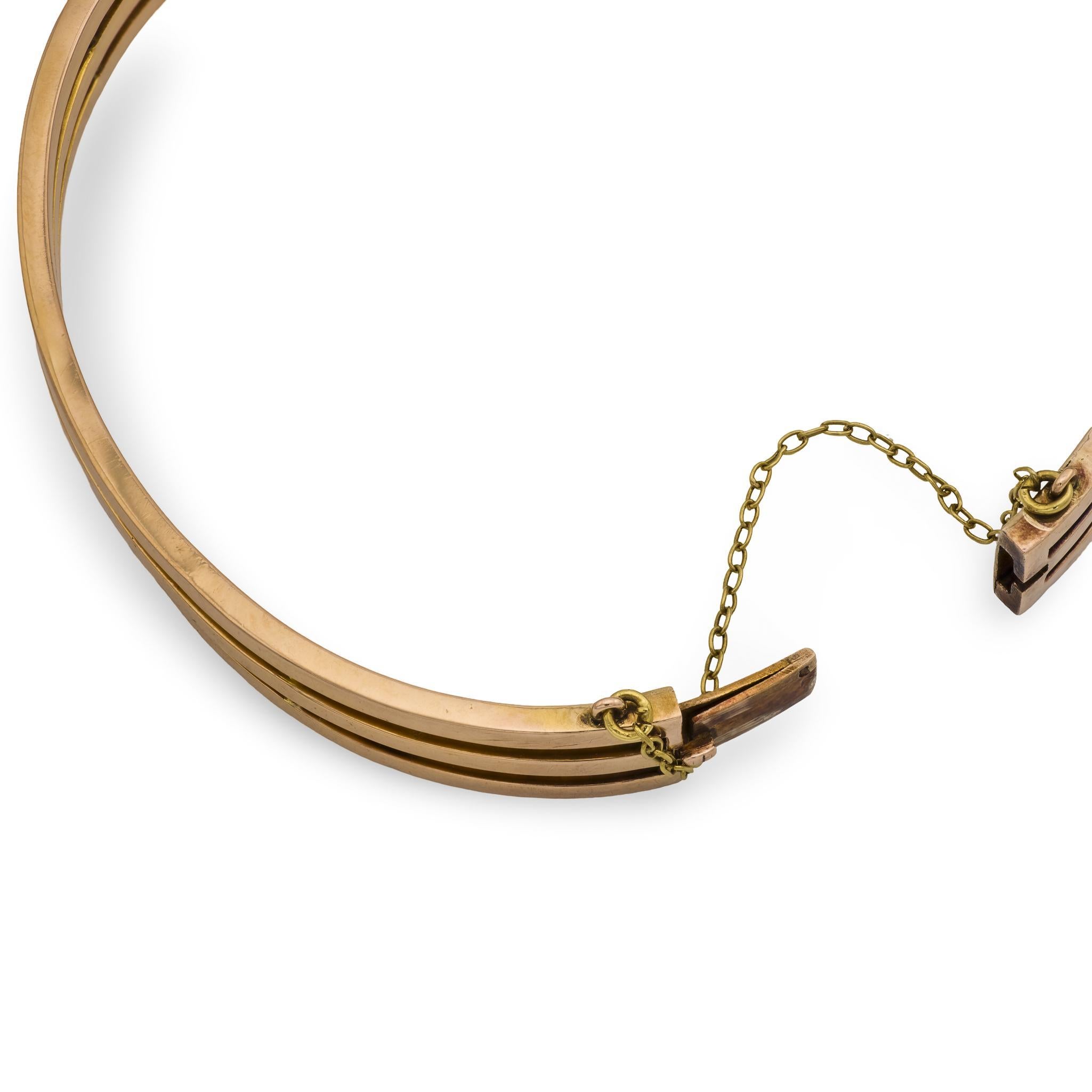 Bracelet français édouardien en saphir et diamant 18k/platine Bon état - En vente à Narberth, PA