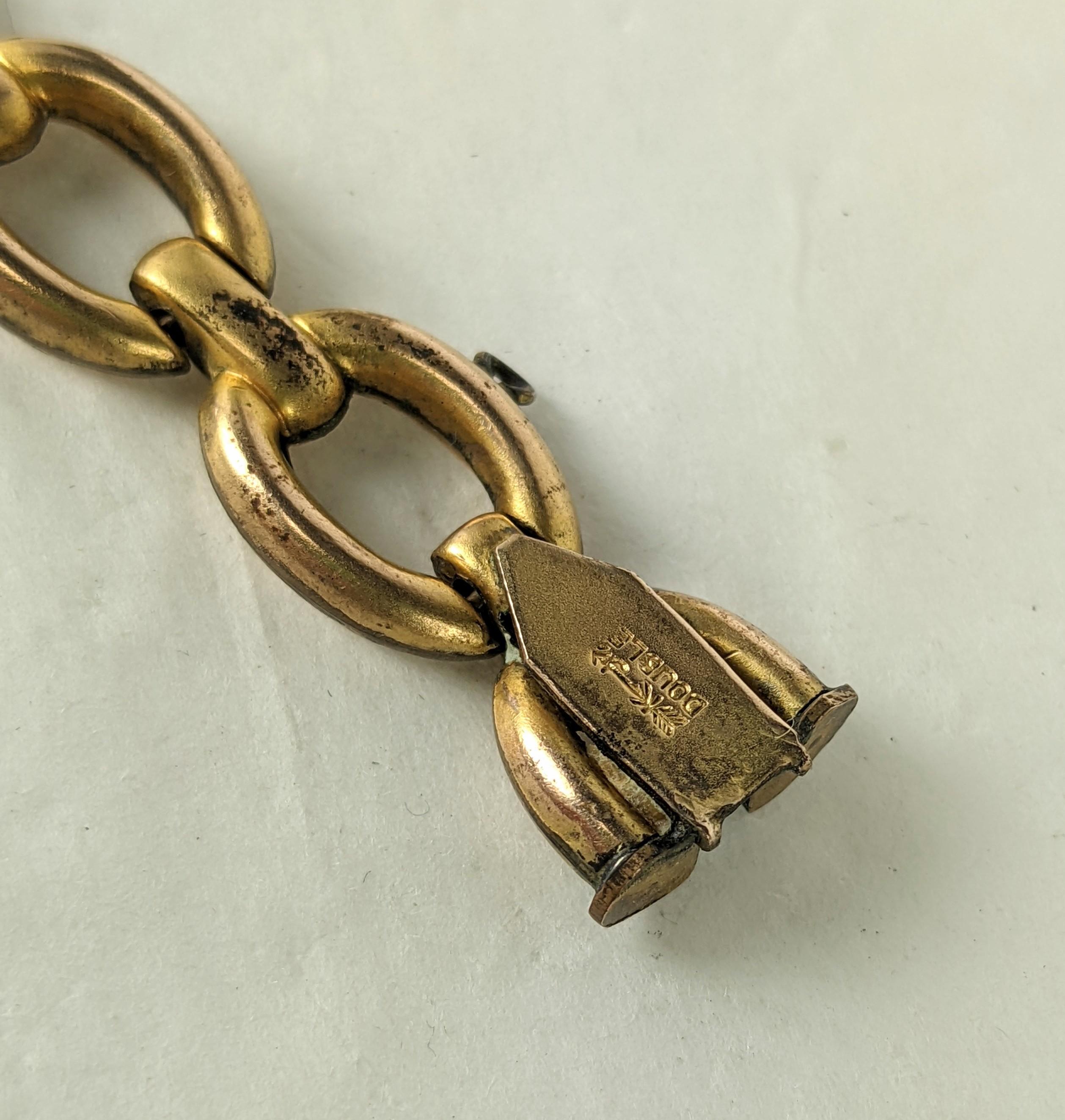 Edwardian French Gold Filled Link Bracelet For Sale 3