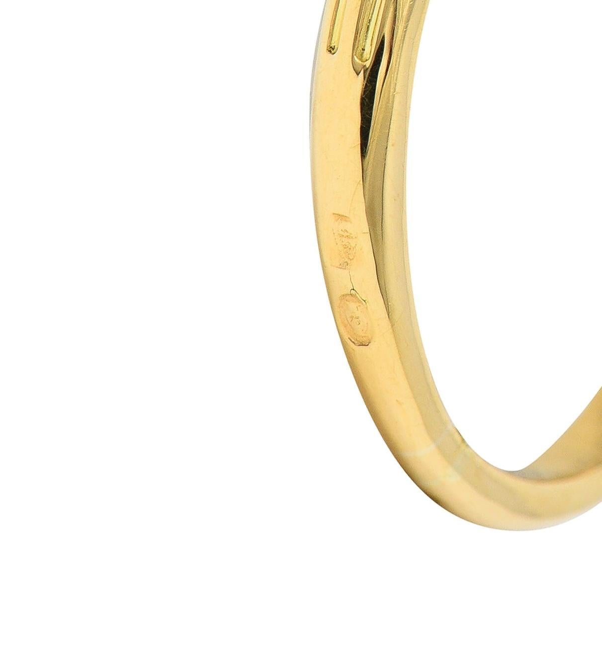 Edwardian French Opal Diamond Platinum 18 Karat Yellow Gold Navette Ring For Sale 3