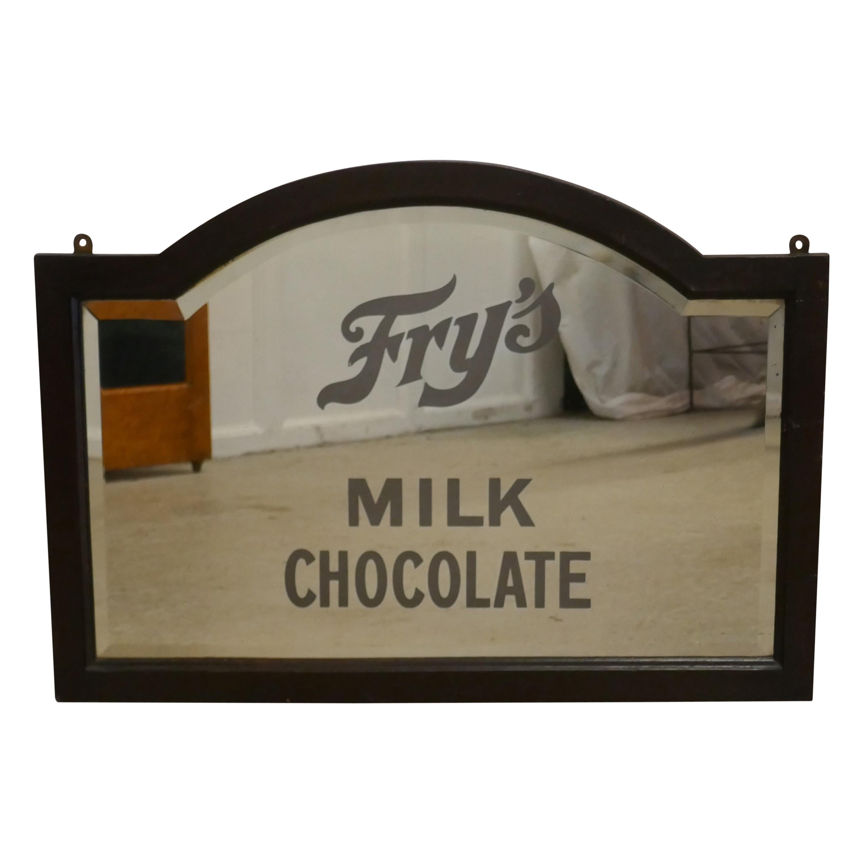 Edwardian Fry’s Chocolate Advertising Mirror