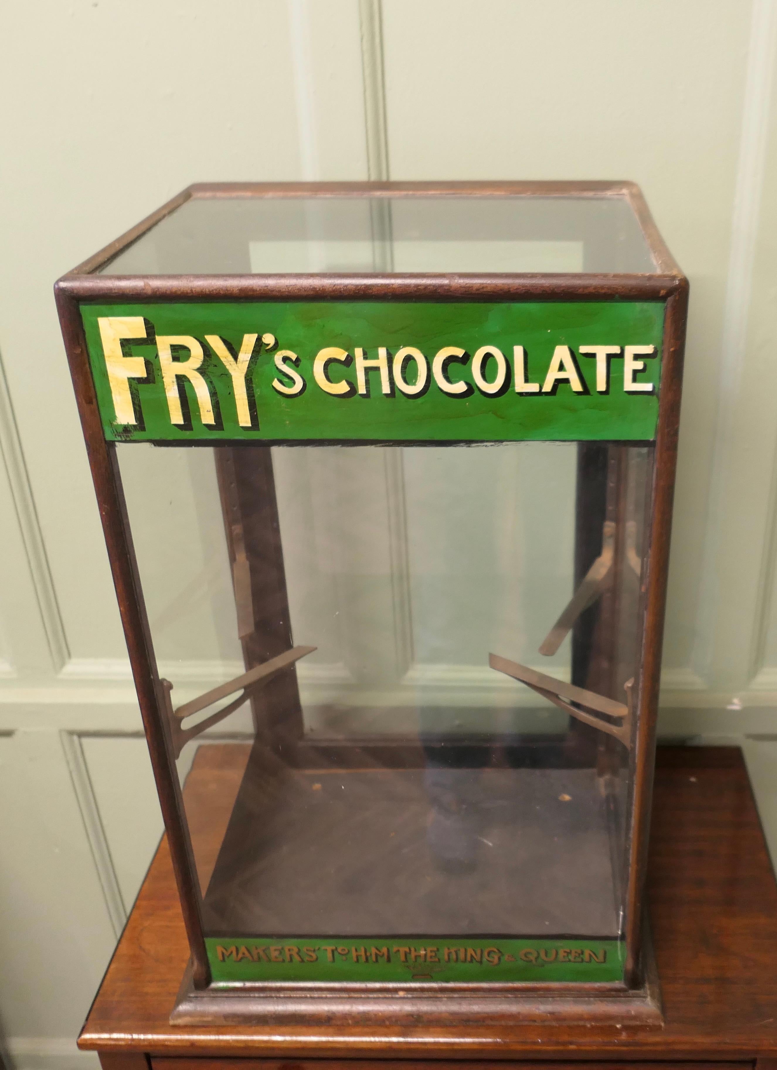 Glass Edwardian Fry’s Counter Top Shop Display Cabinet For Sale