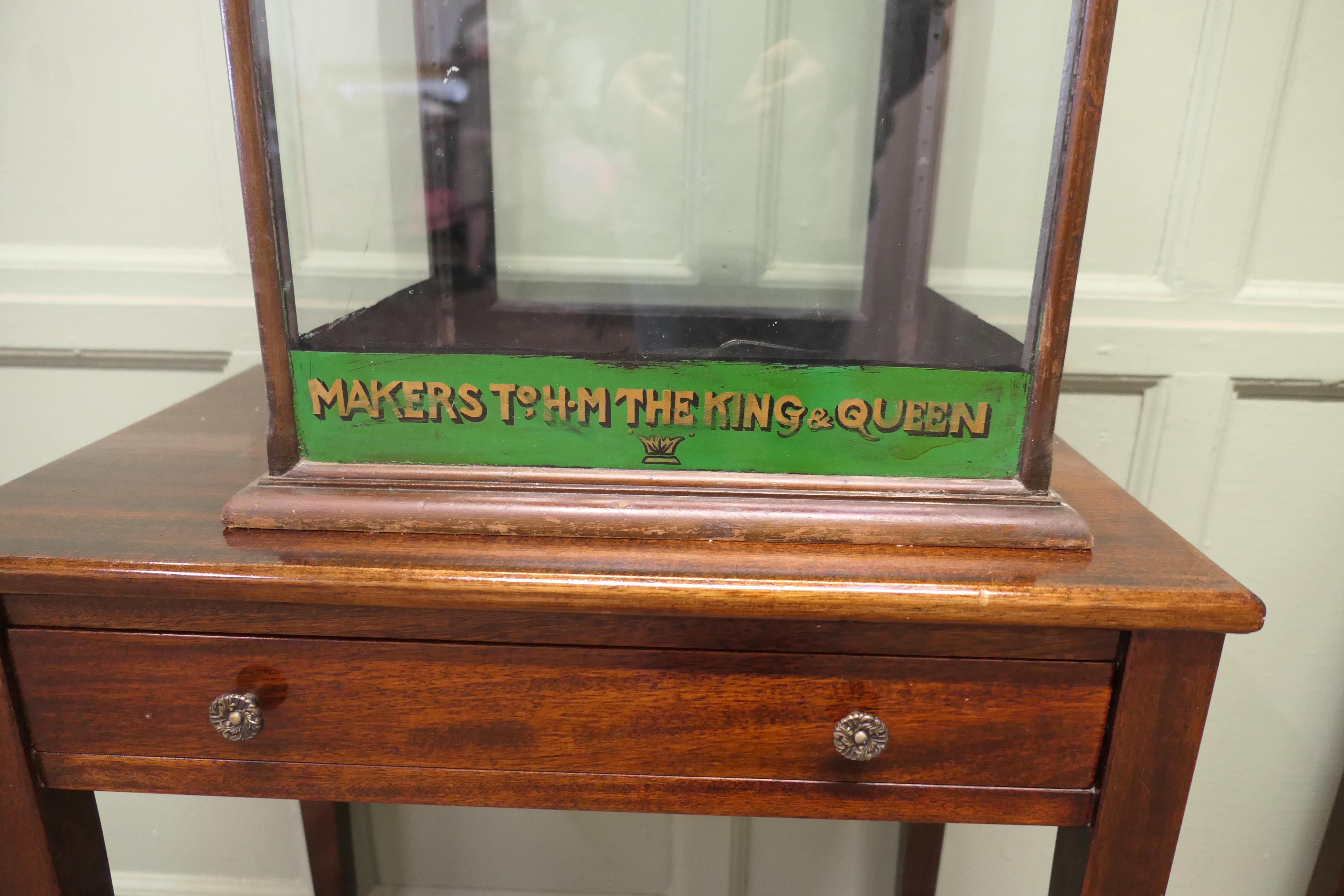 Glass Edwardian Fry’s Counter Top Shop Display Cabinet For Sale