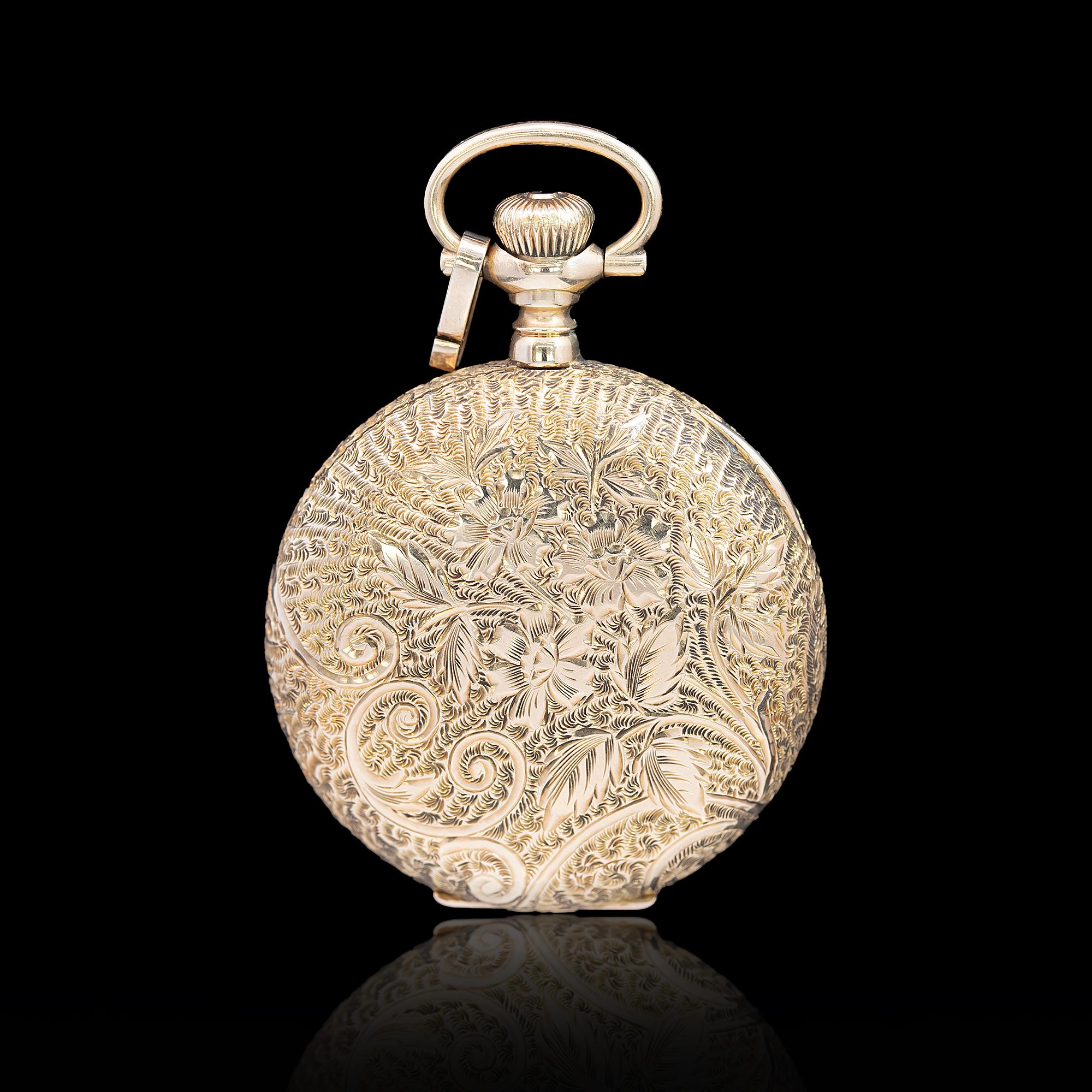 Edwardian Full Hunting Pocket Watch Circa 1910 In Good Condition For Sale In ADELAIDE, SA
