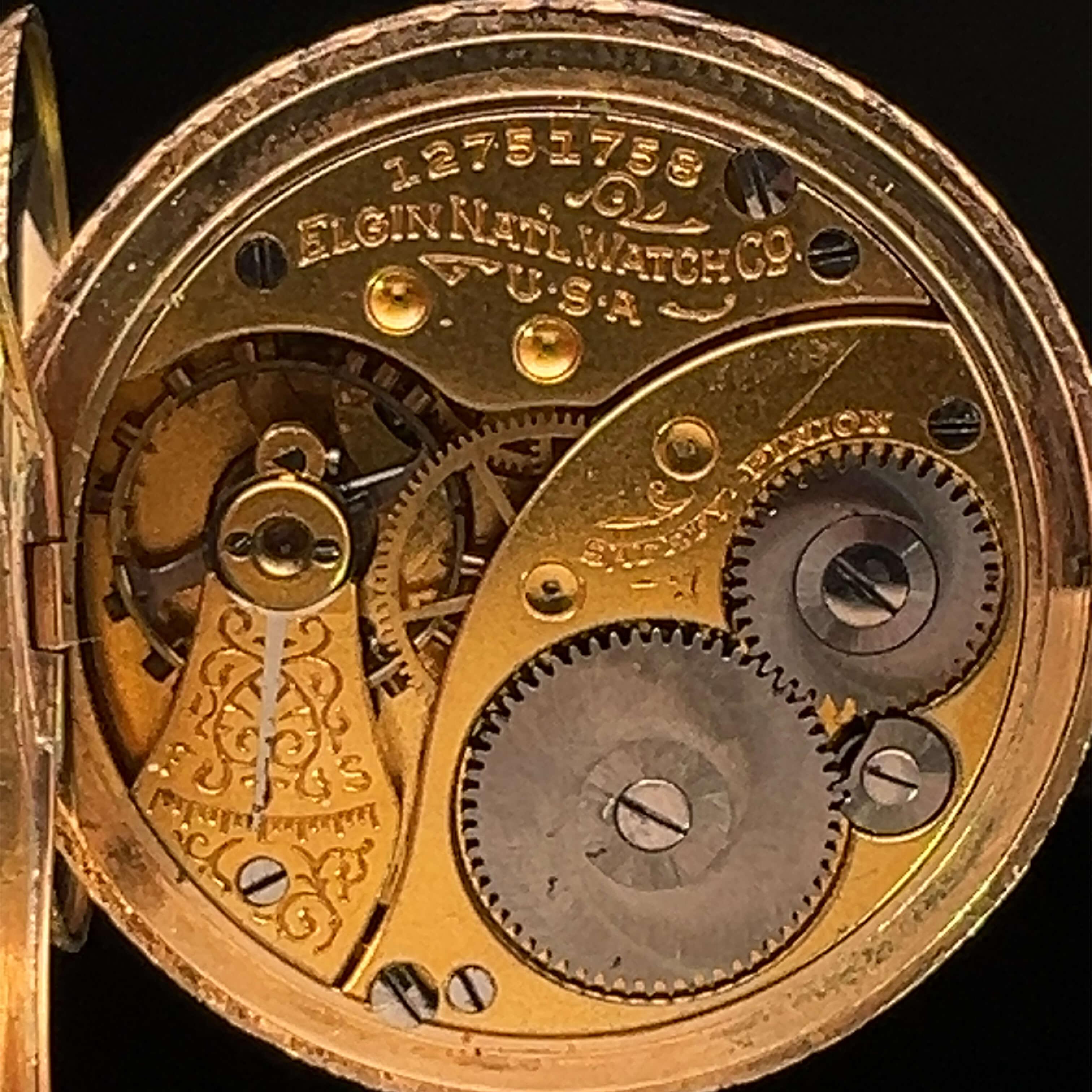 Women's or Men's Edwardian Full Hunting Pocket Watch Circa 1910 For Sale