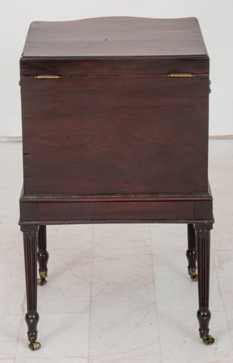 Mahogany Edwardian George III Style Cellarette on Stand For Sale