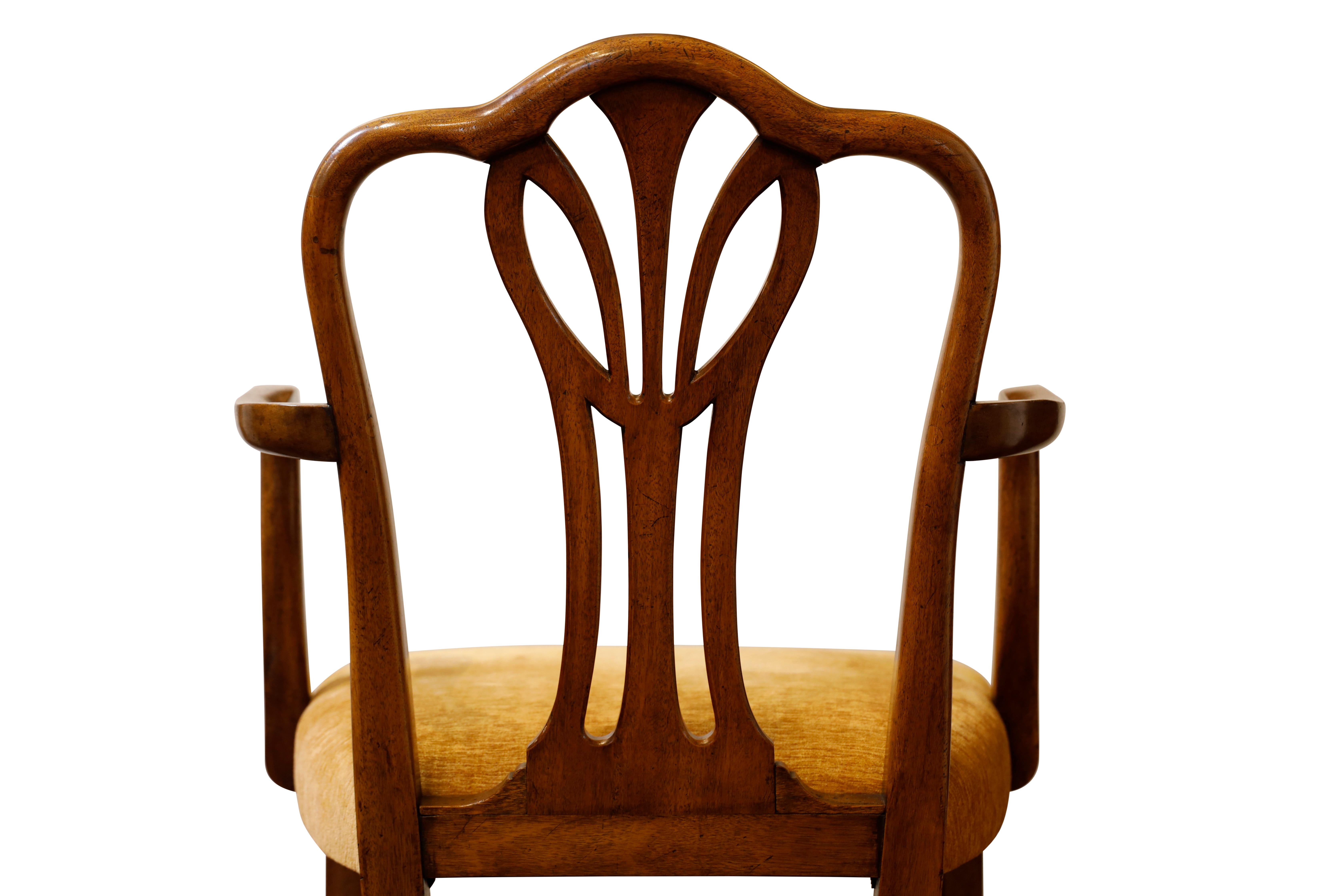 Edwardian Georgian Style Mahogany Dining Chairs For Sale 5