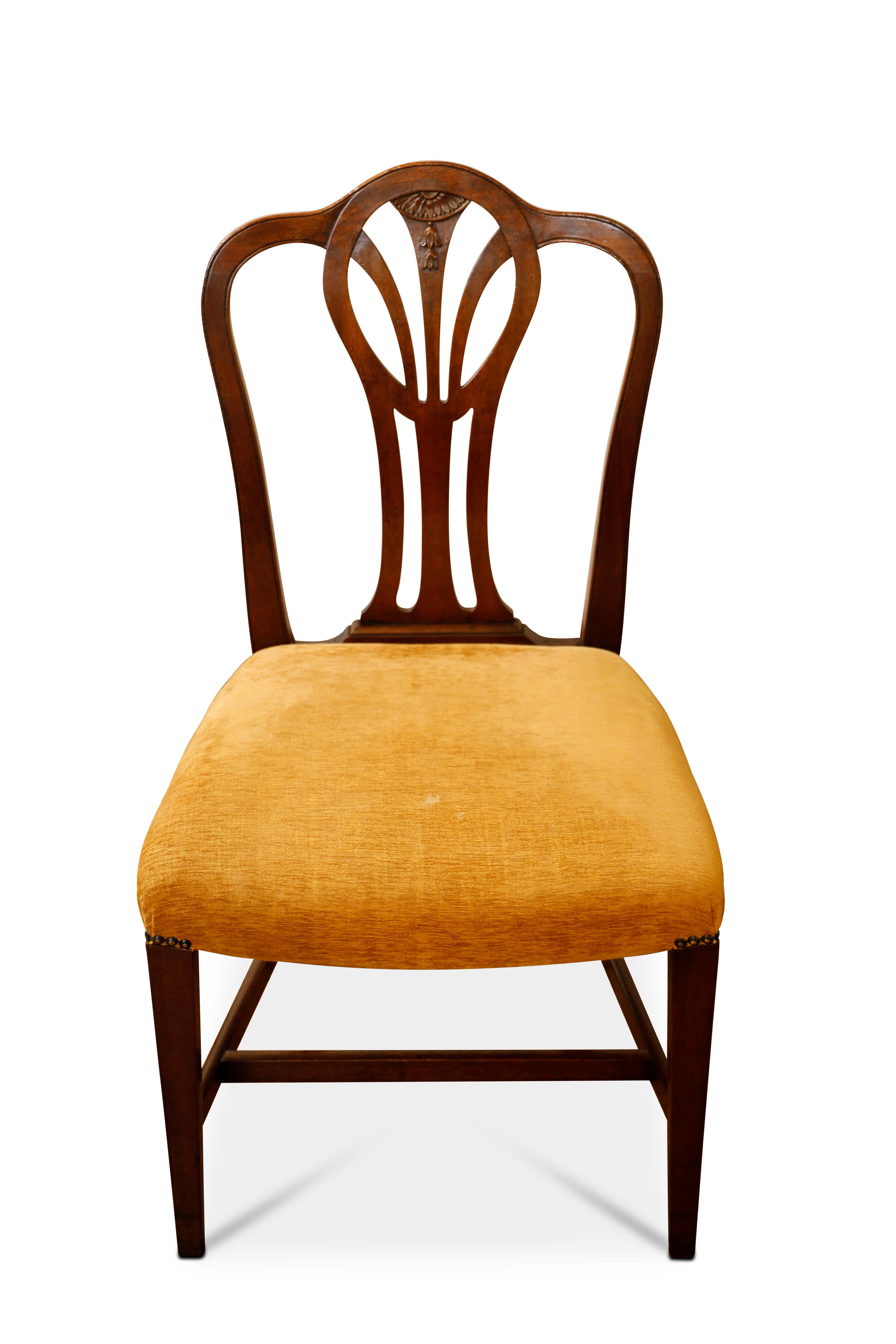 Edwardian Georgian Style Mahogany Dining Chairs For Sale 6