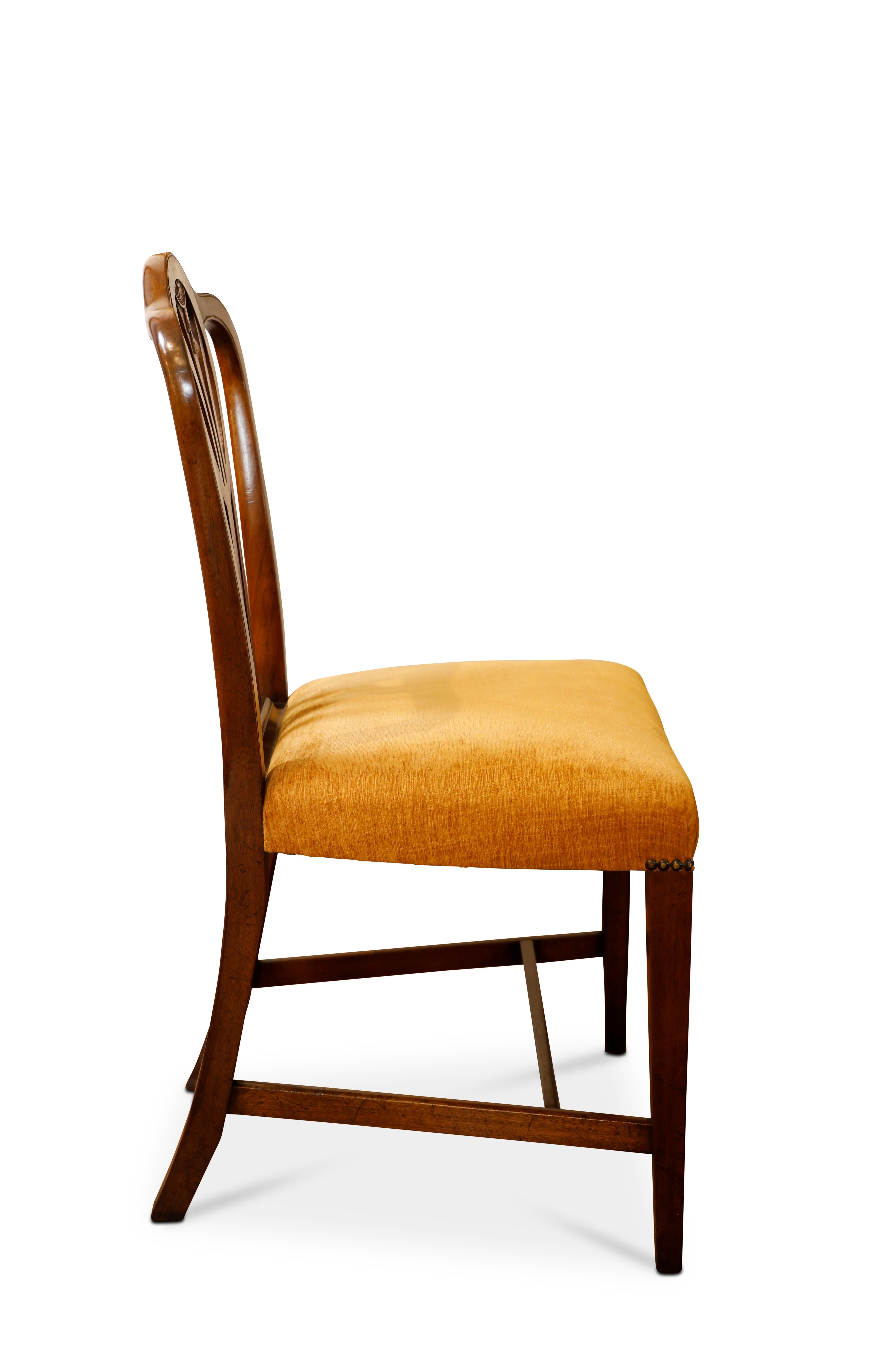 Edwardian Georgian Style Mahogany Dining Chairs For Sale 8