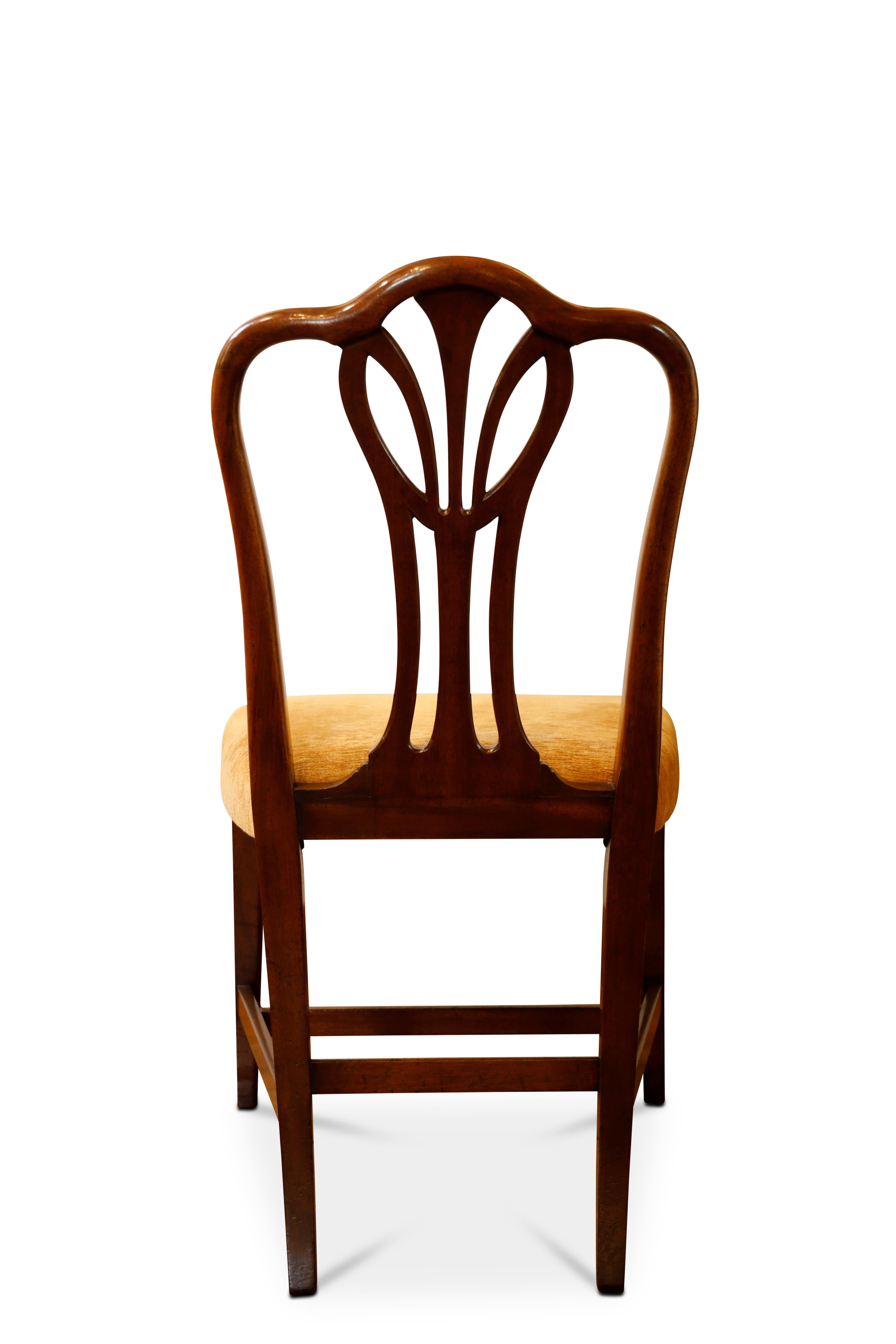 Edwardian Georgian Style Mahogany Dining Chairs For Sale 9