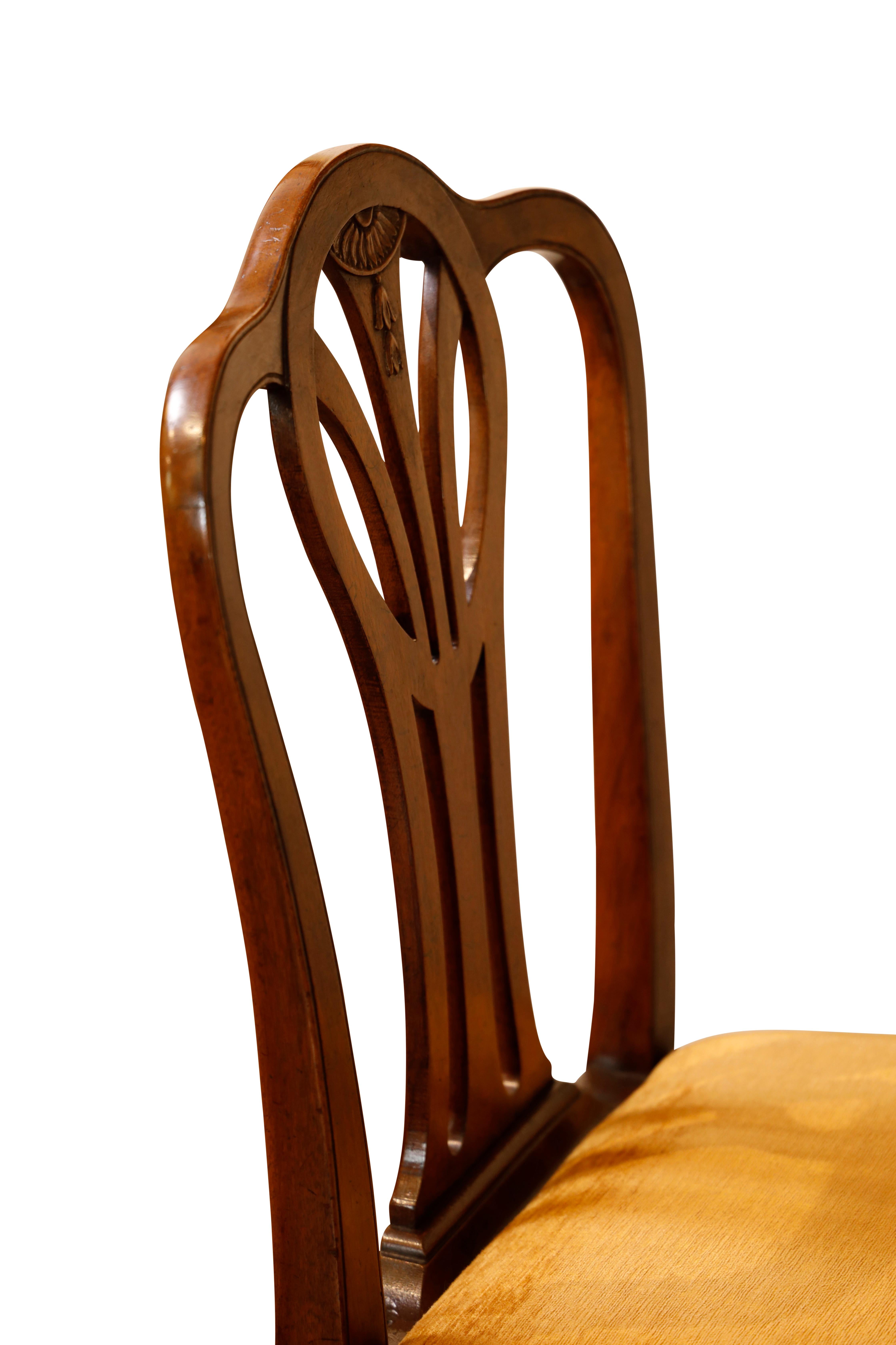 Edwardian Georgian Style Mahogany Dining Chairs For Sale 10