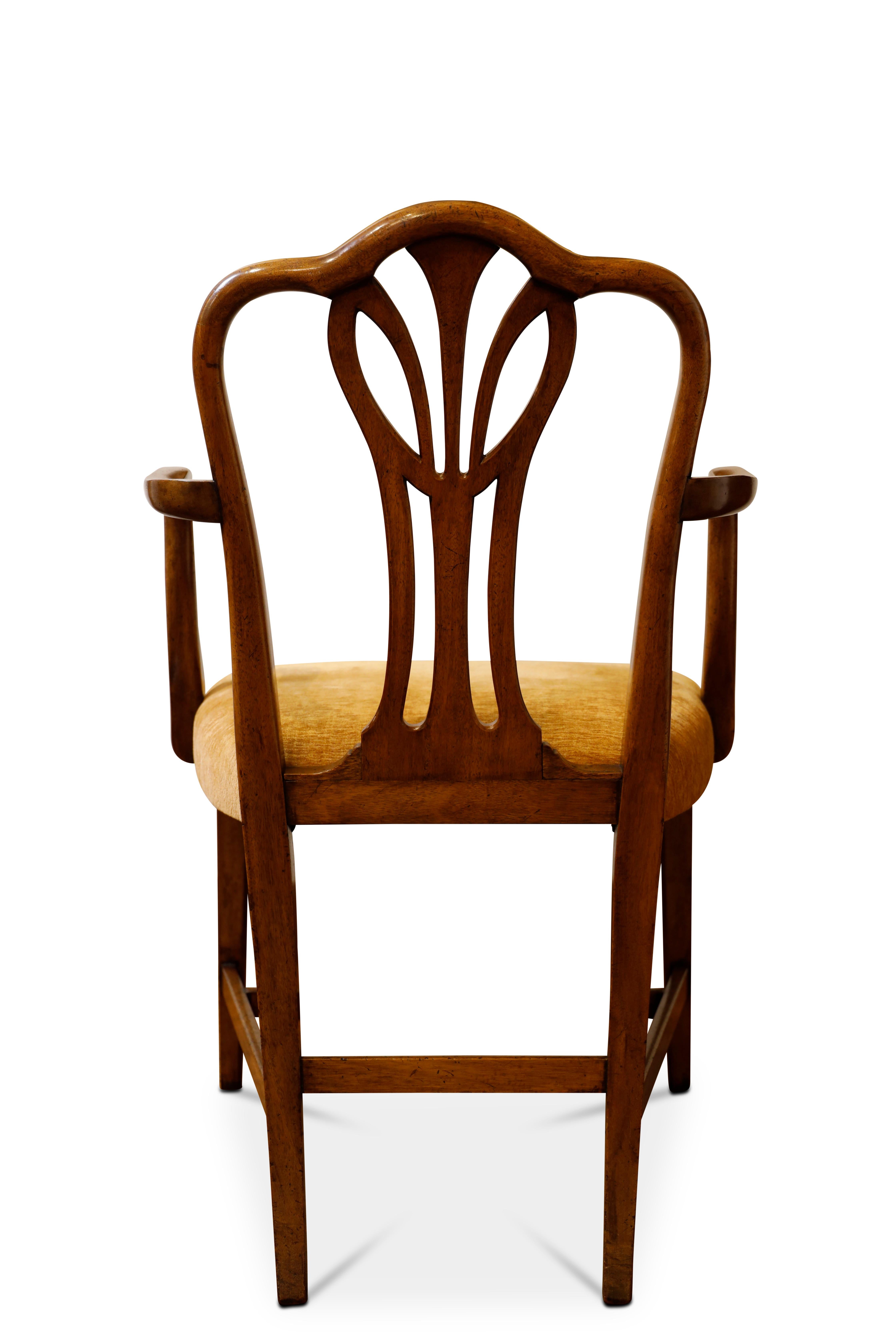Edwardian Georgian Style Mahogany Dining Chairs For Sale 1