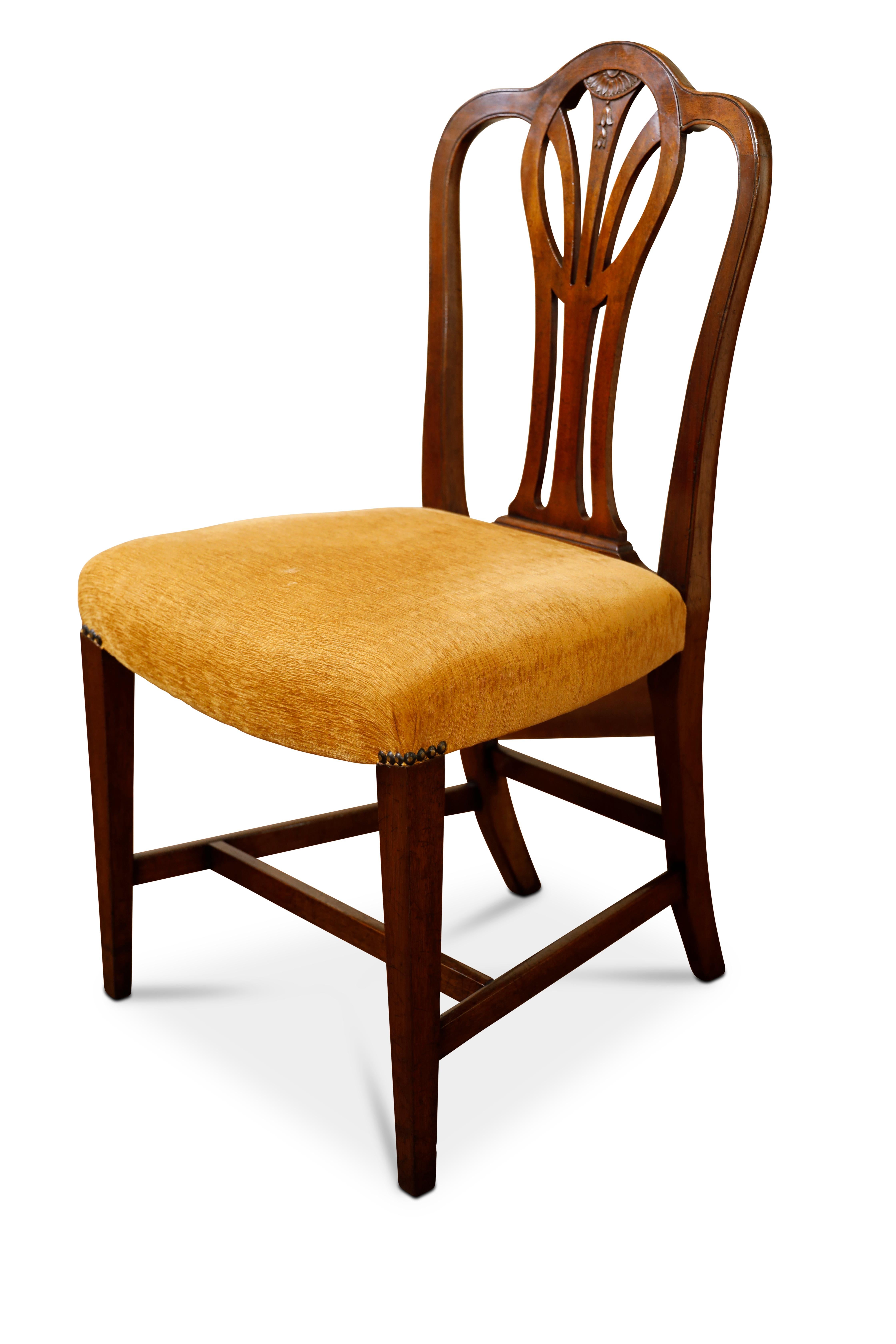Edwardian Georgian Style Mahogany Dining Chairs For Sale 2