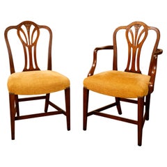 Antique Edwardian Georgian Style Mahogany Dining Chairs