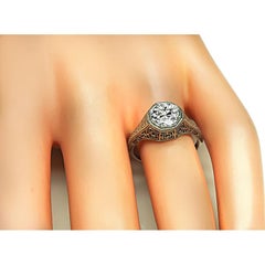 Edwardian GIA Certified 1.20ct Diamond Engagement Ring