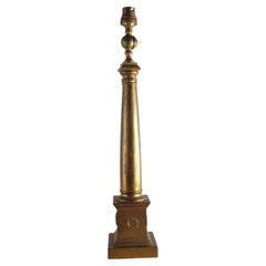 Lampada da tavolo edoardiana in ottone dorato di Faraday & Son