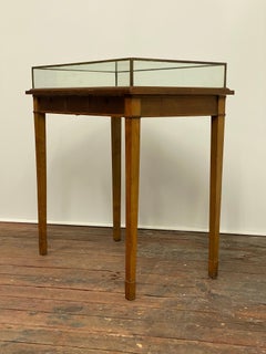 Edwardianische Museumsvitrine aus Glas und Bronze