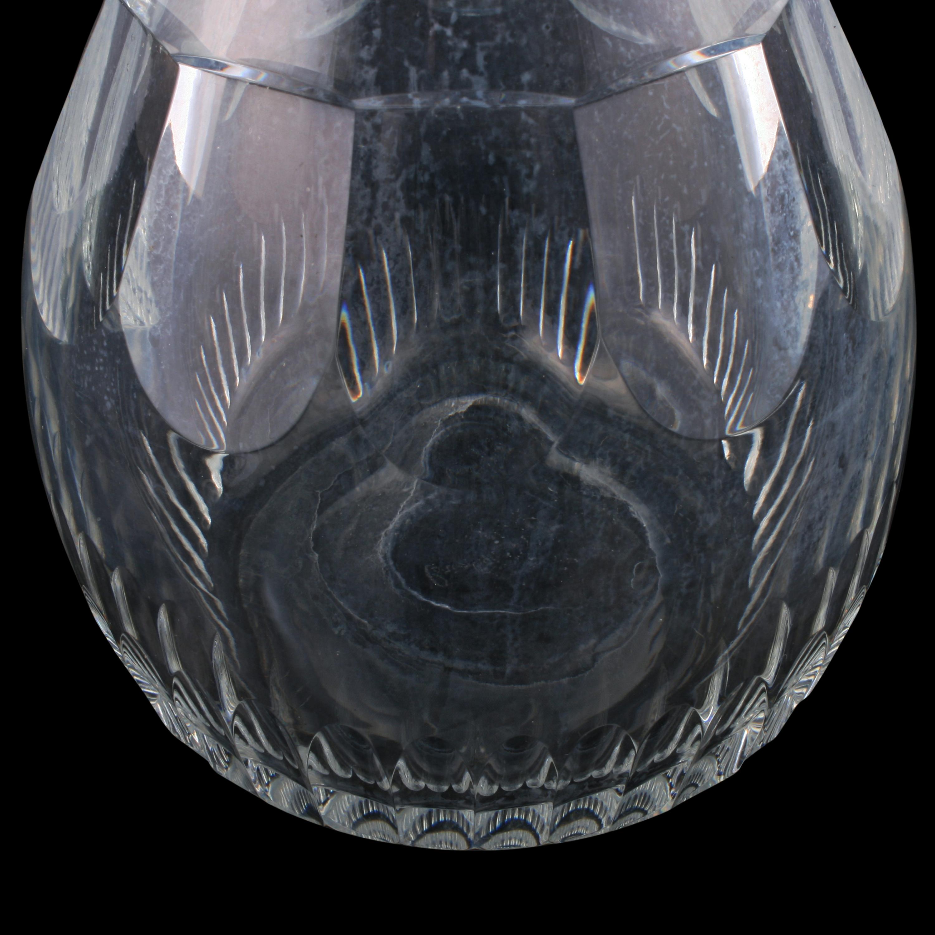 Cut Glass Edwardian Glass Magnum Decanter For Sale