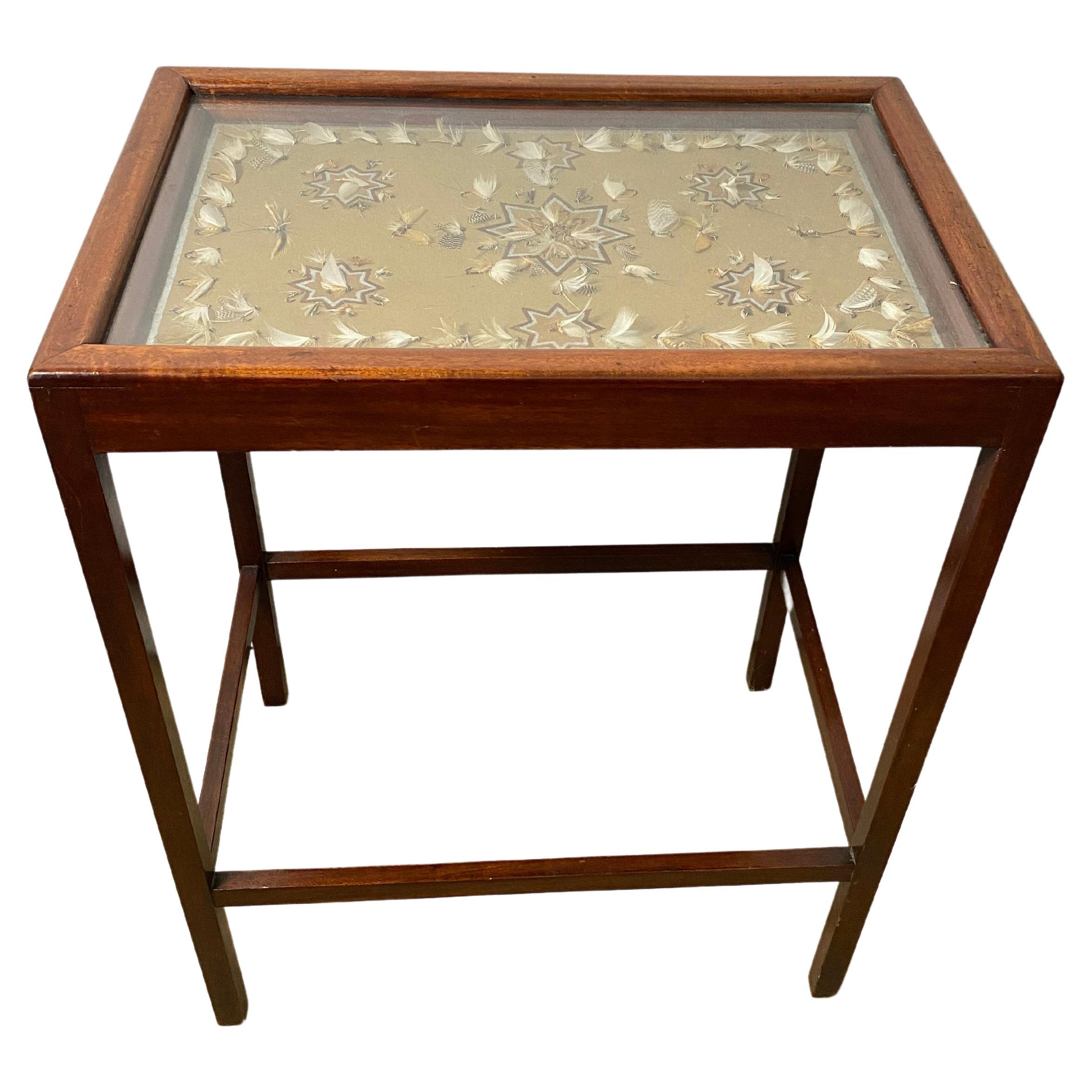 Edwardian Glazed Table Display of Fly Fishing Flies For Sale at 1stDibs fly fishing fly