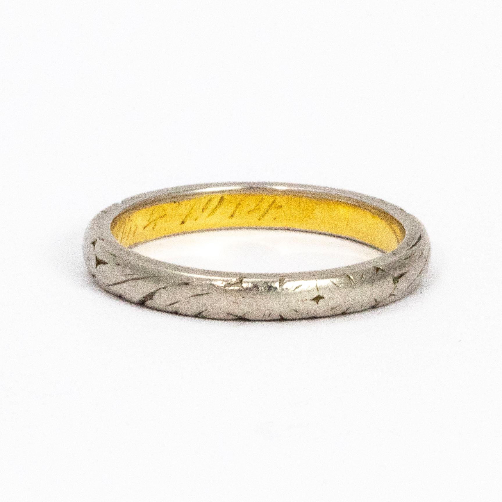 Edwardian Gold and Platinum Ring For Sale 1
