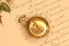Edwardian Gold Pocket Watch With Diamond