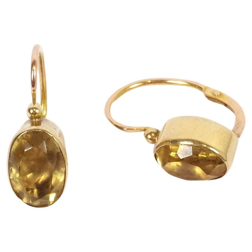 Edwardian gold sleeper earrings