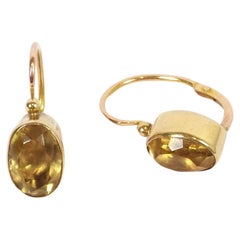Antique Edwardian gold sleeper earrings