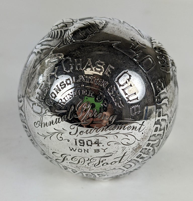 Edwardian Gorham Sterling and Crystal Decanter, Scottish Thistle For