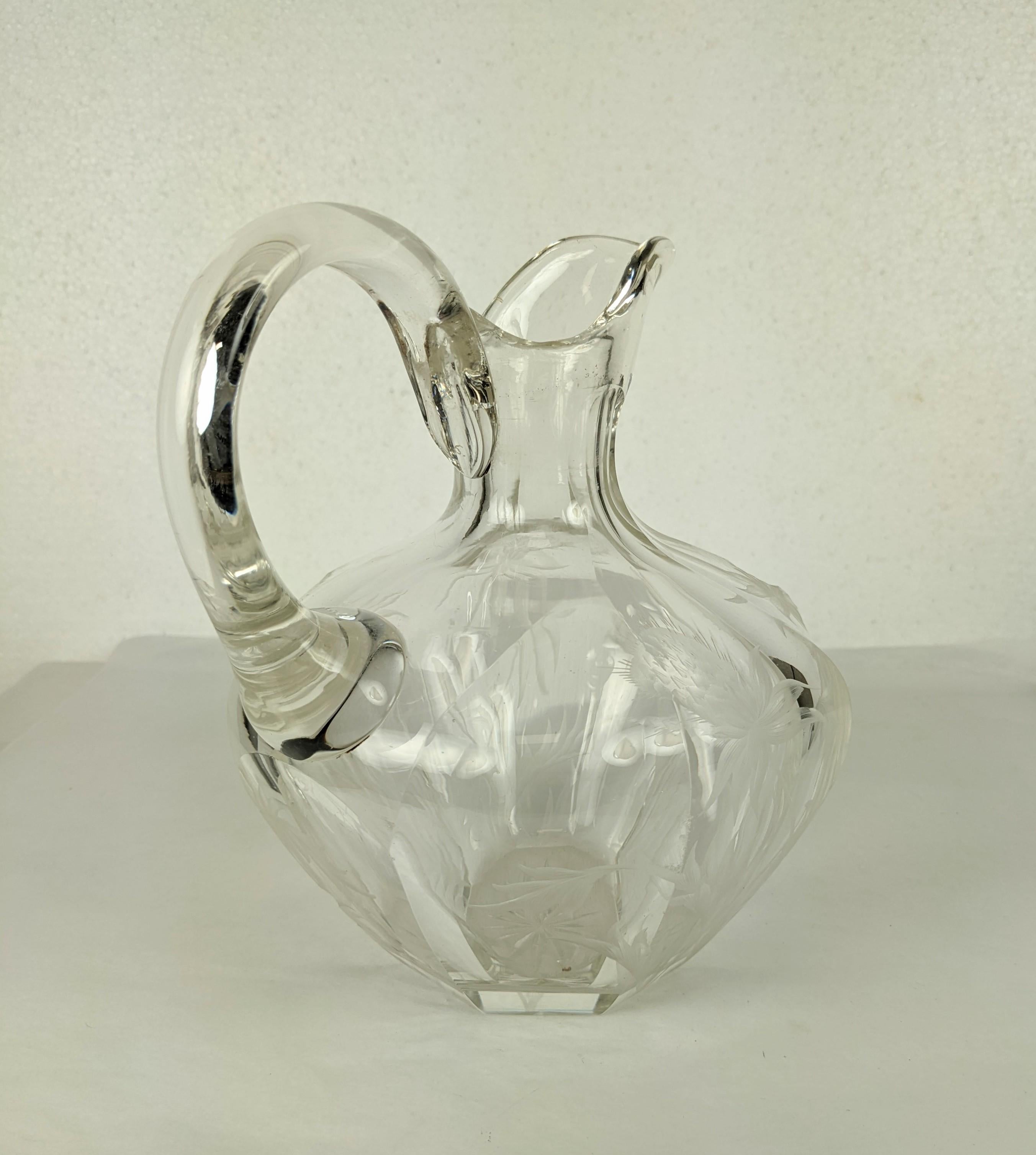 Decantador eduardiano Gorham de esterlina y cristal, cardo escocés Plata esterlina en venta