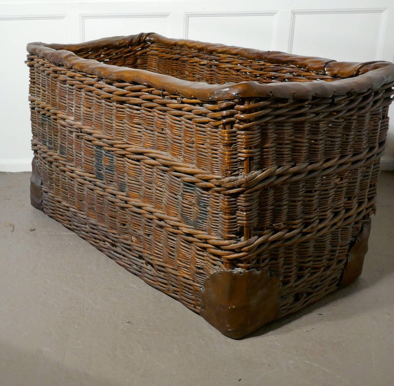 Edwardian G.P.O. Wicker Post or Mail Basket at 1stDibs