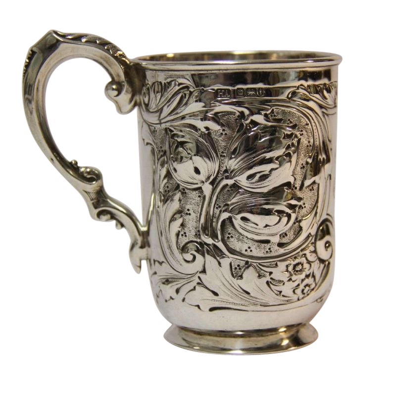 Tankard aus signiertem Silber von Edwardian Hall, Sheffield, 1901 - 2 im Angebot