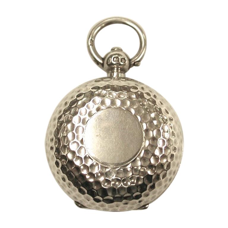 Edwardian Hammered Silver Sovereign Case, 1901, Alfred Wigley, Birmingham