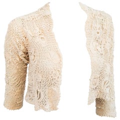 Edwardian Hand-Crochet Irish Lace Bolero