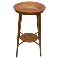 Edwardian Hand-Painted Satinwood Occasional Table, English, ca. 1900