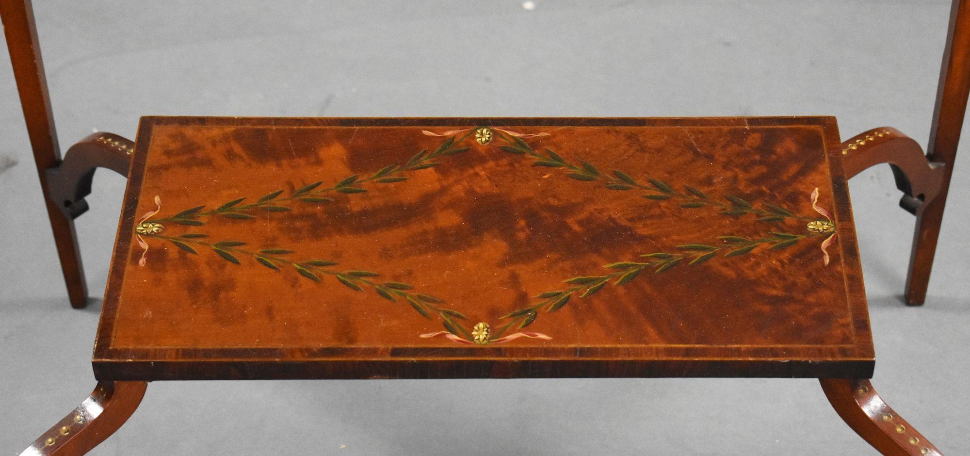 Edwardian Hand Painted Satinwood Occasional Table For Sale 1