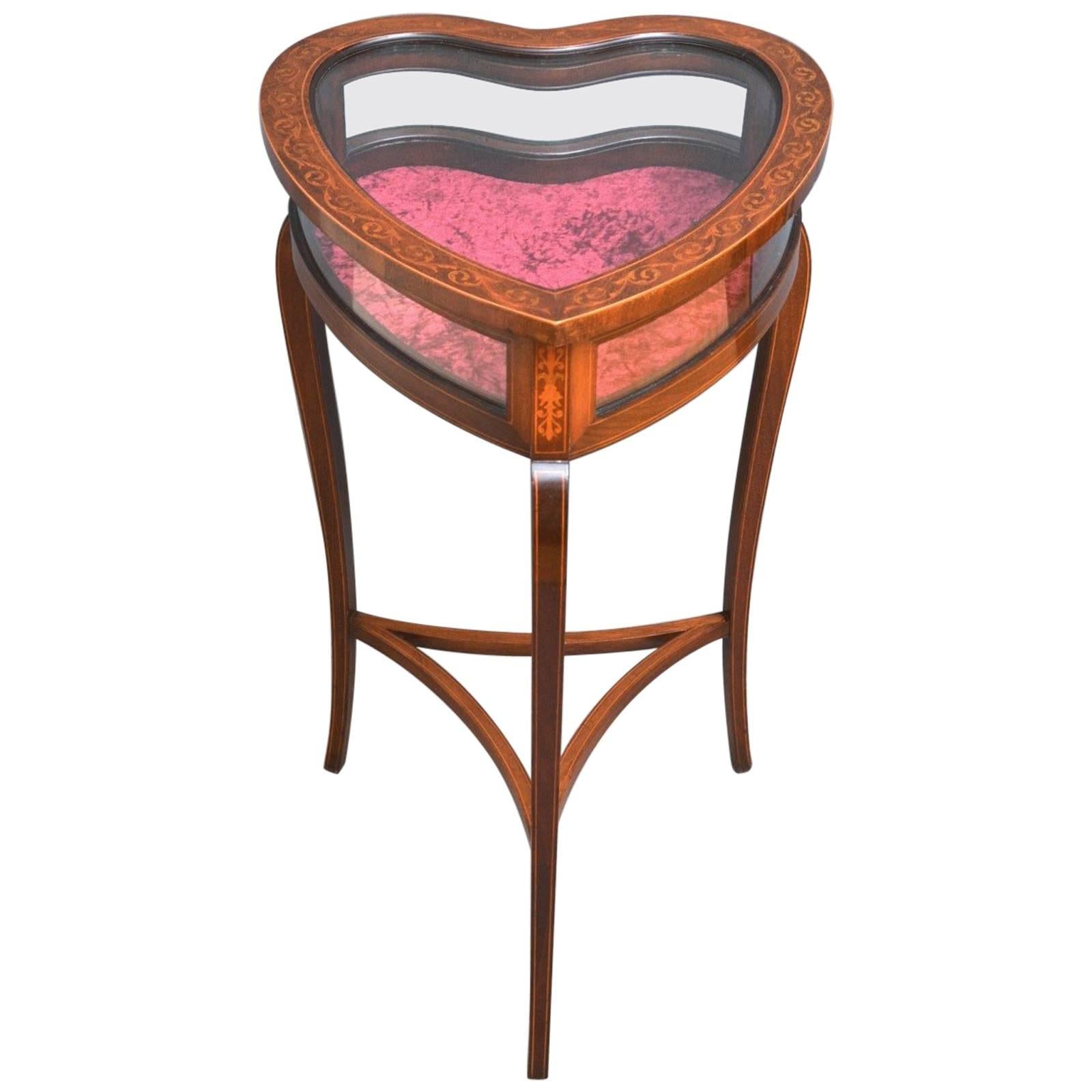 Edwardian Heart Shaped Bijouterie Table