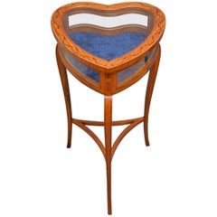 Edwardian Heart Shaped Satinwood Bijouterie Table