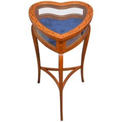 Edwardian Heart Shaped Satinwood Bijouterie Table