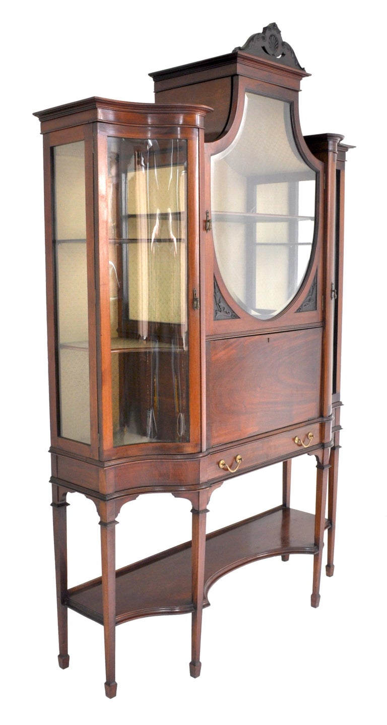 Edwardian Hepplewhite Revival Mahogany Secretary Desk China